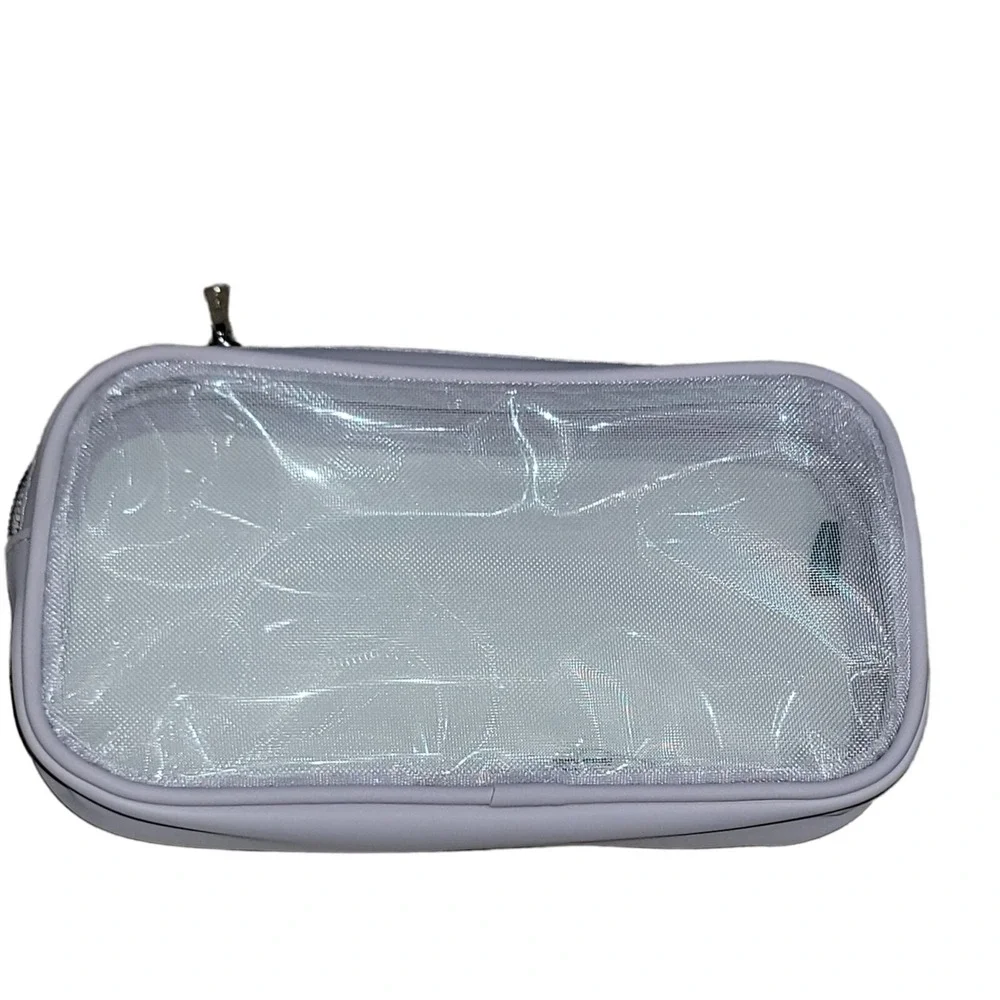 NWOT Sephora Clutch Bag Gray Make Up Brush holder fold‎ Faux Leather Travel